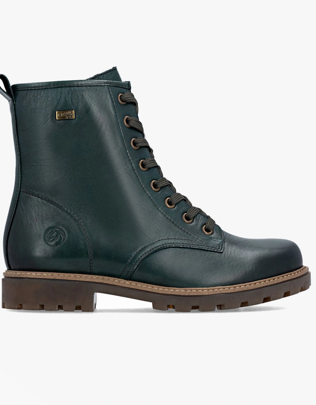 Womens Leather Ankle Zip Boots Green, 2 of 1