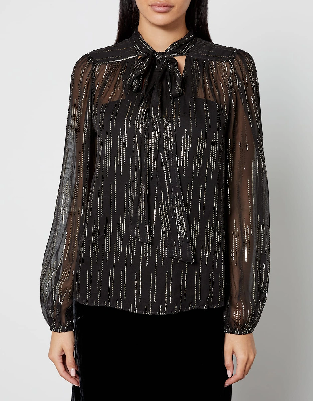 Moss Raindrop Jacquard Blouse, 4 of 3