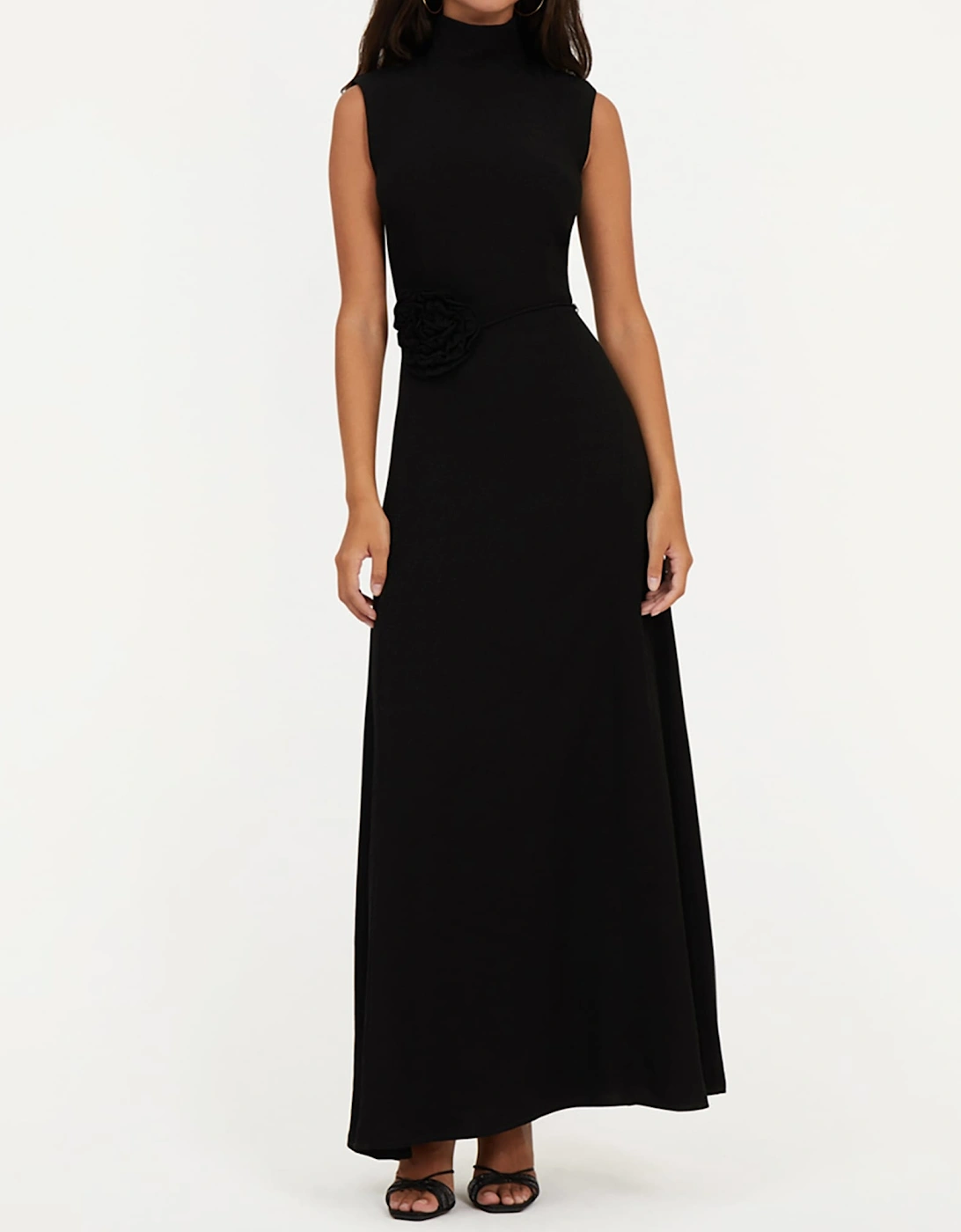 Floral Applique Jacquard Maxi Dress, 3 of 2