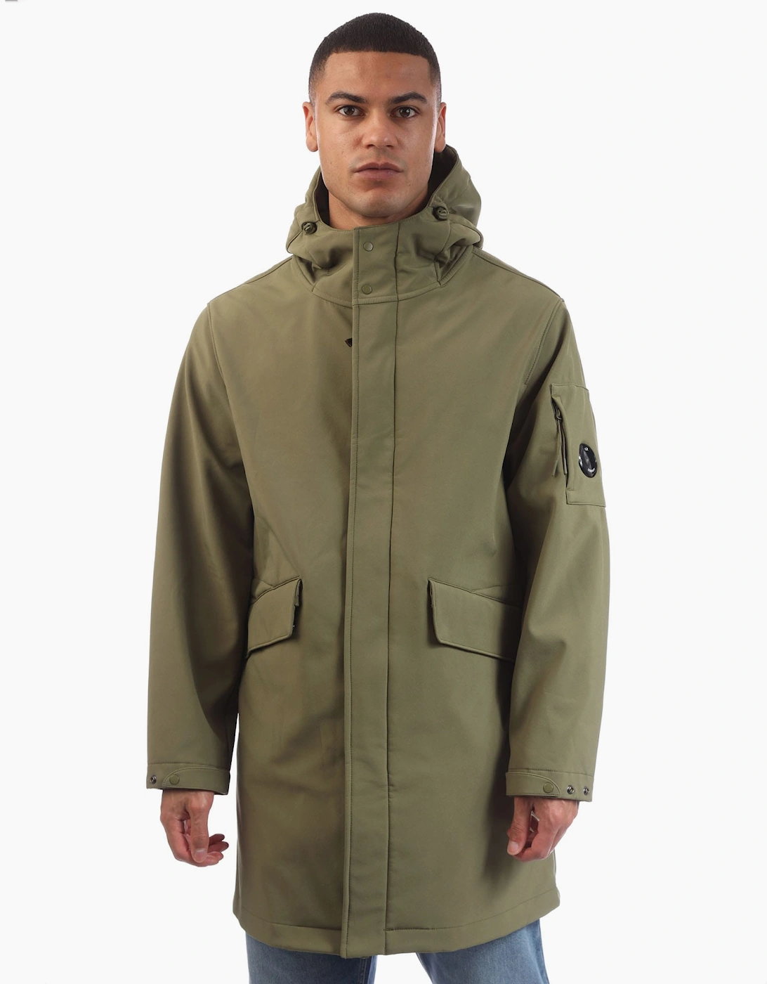 CP Company Men's Shell-R Hooded Parka Jacket - Green - Size: 40/Regular