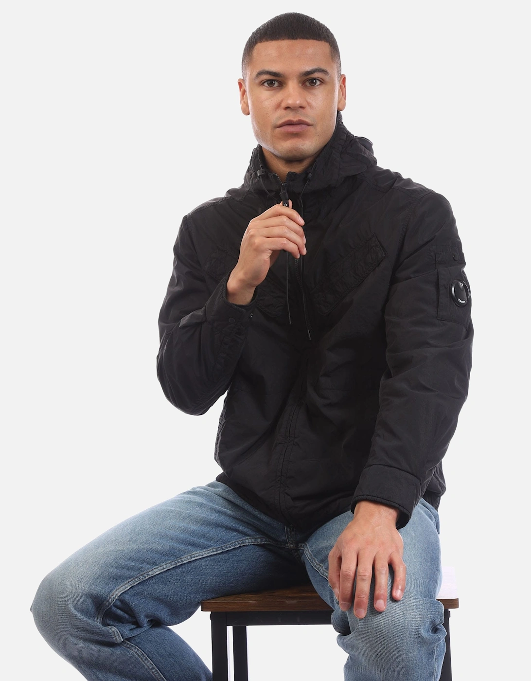 Chrome-R Hooded Zipped Overshirt