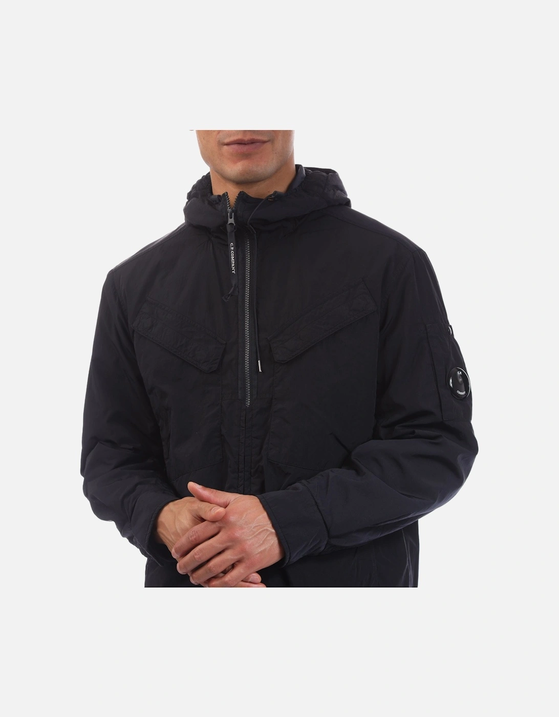 Chrome-R Hooded Zipped Overshirt
