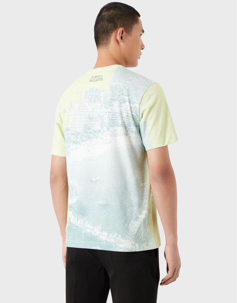 Jersey T-Shirt with Allover City Print
