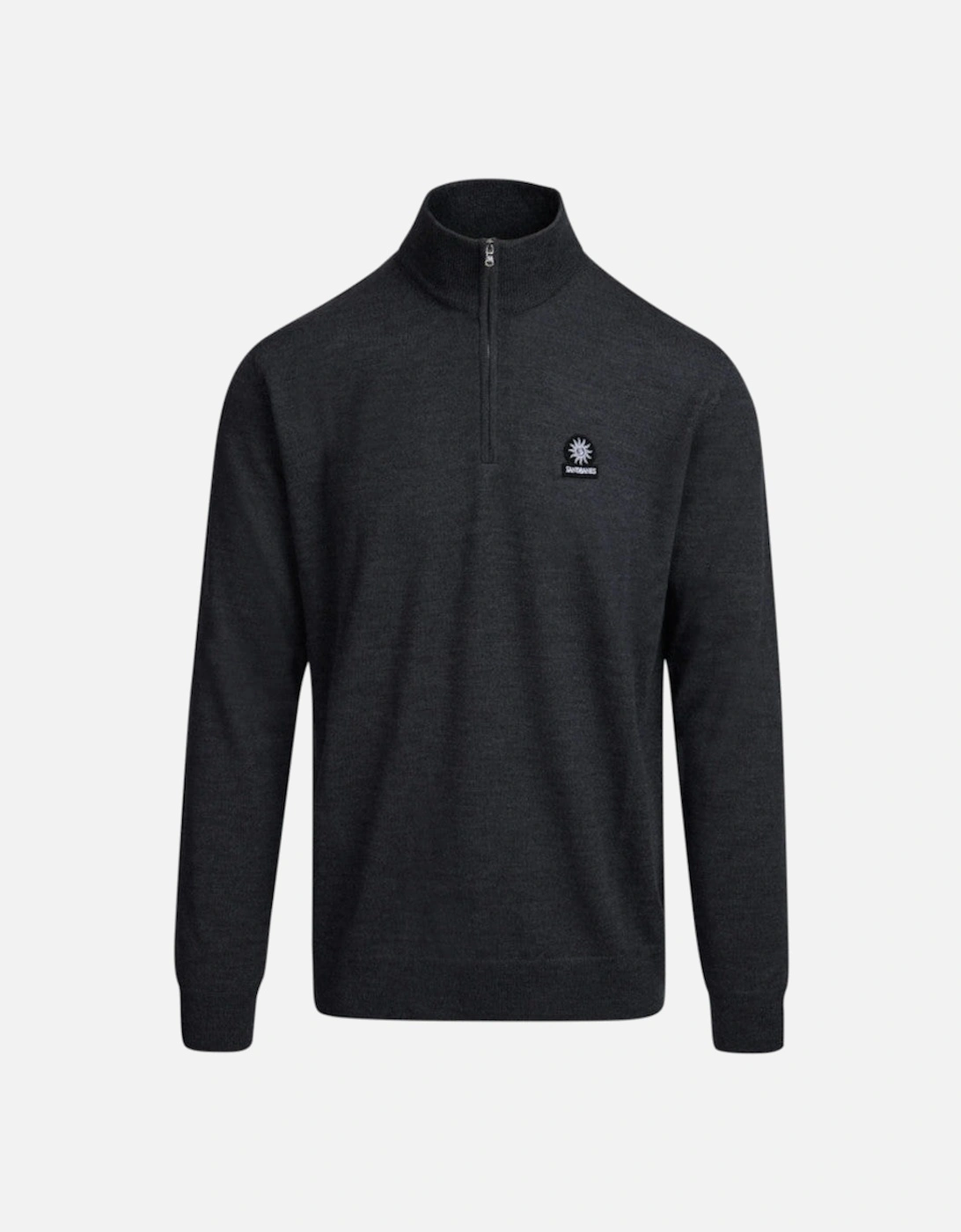 Merino Wool Quarter Zip Anthracite, 5 of 4