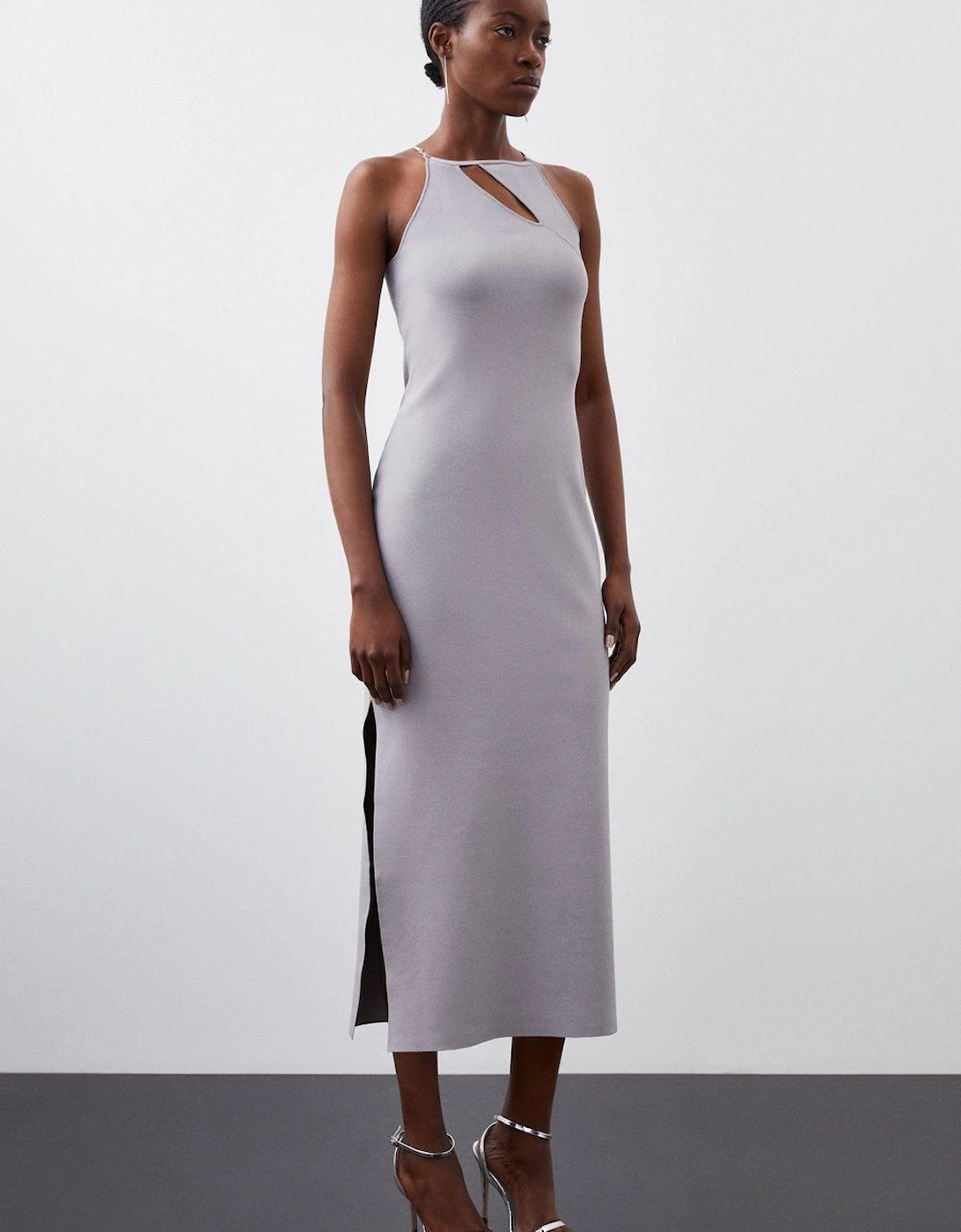 Chain Detail Knit Midi Dress, 2 of 1