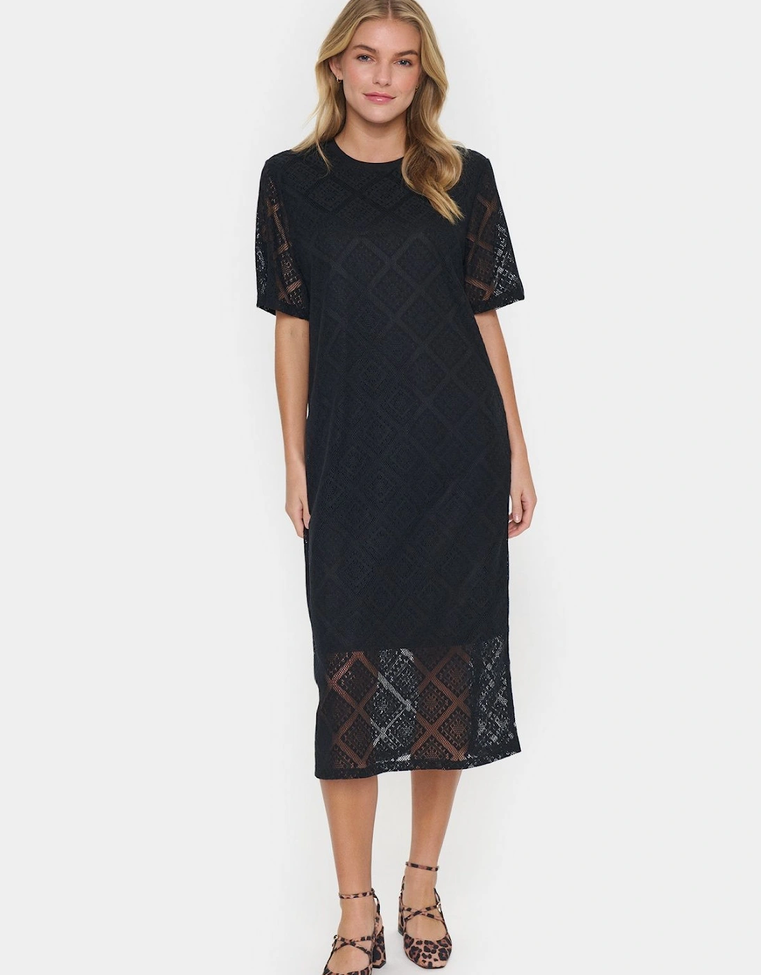 JacobinaSZ Lace Short Sleeve Midi Dress, 2 of 1