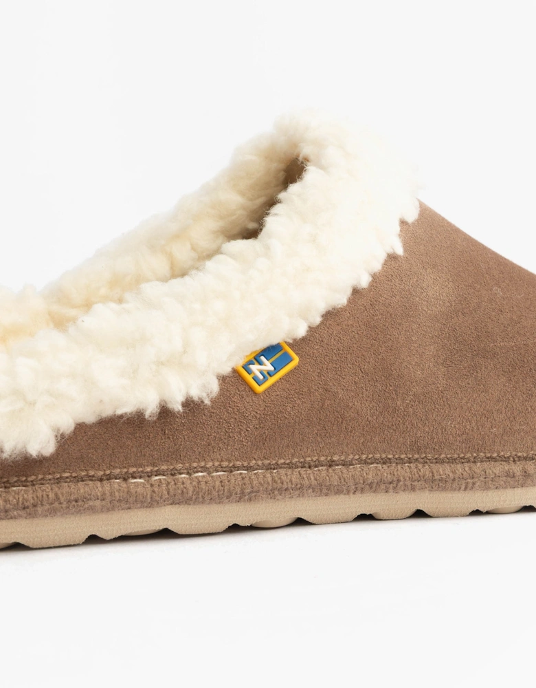 2087 Womens Suede Mule Slippers Piedra