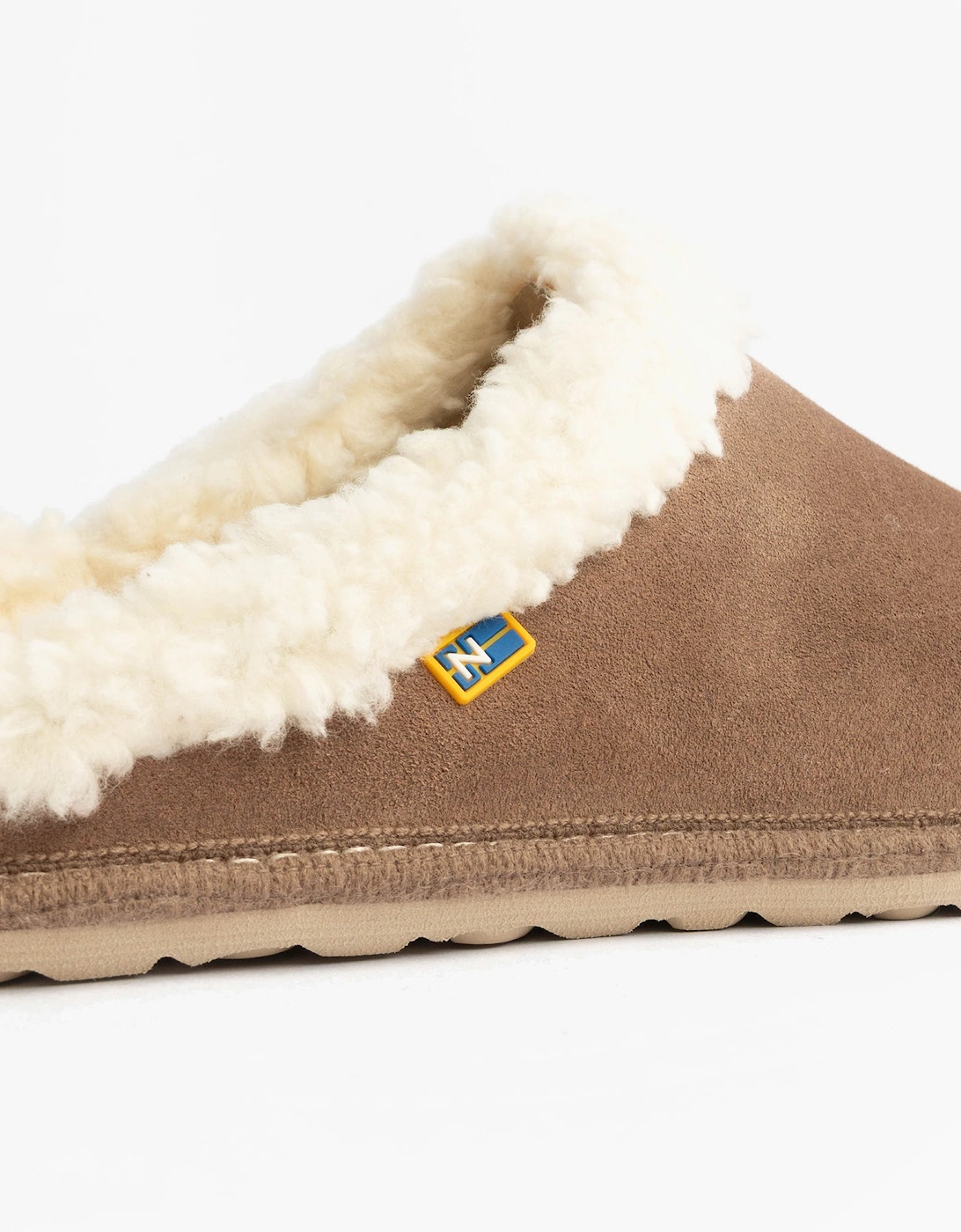 2087 Womens Suede Mule Slippers Piedra