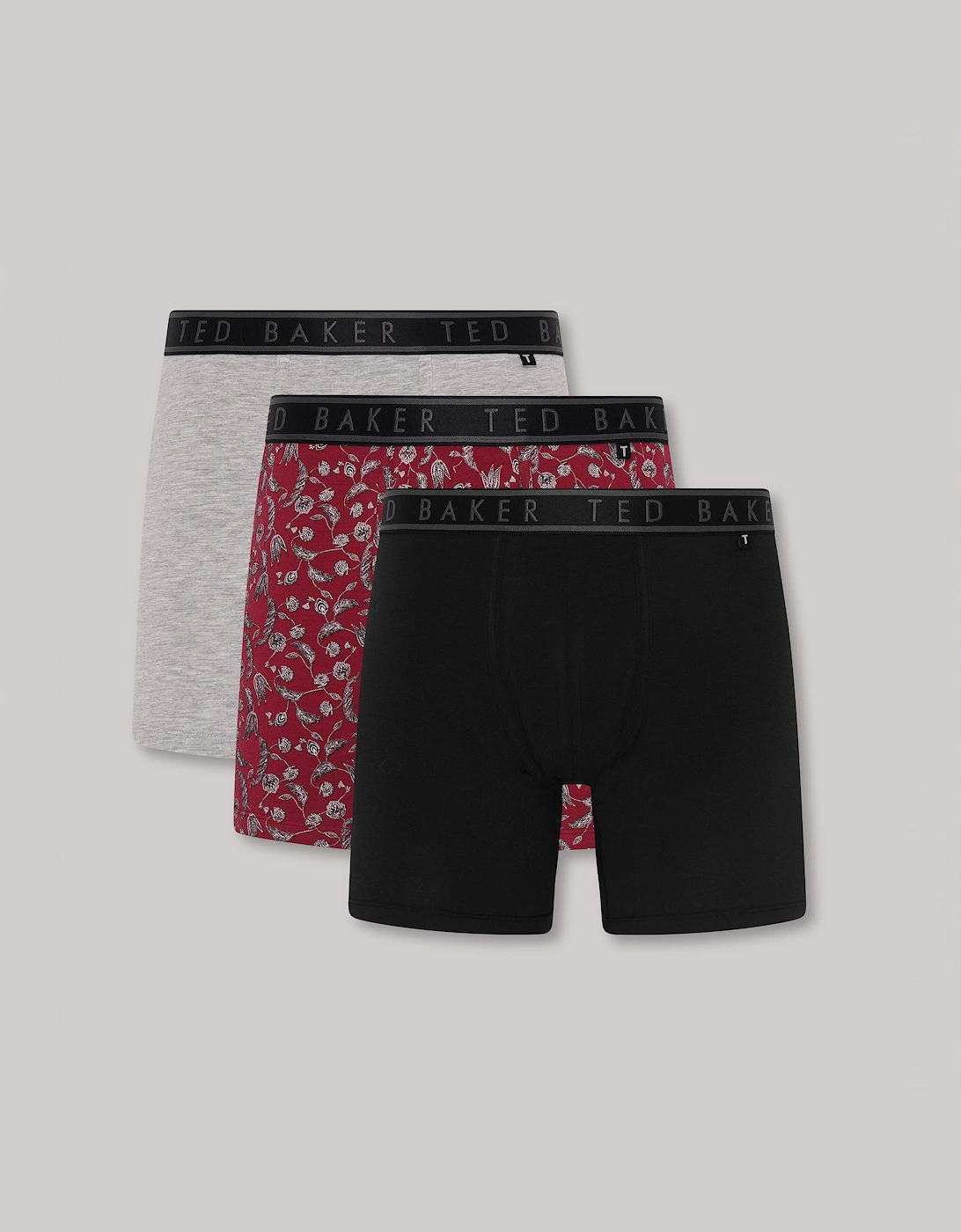 Ted Baker Men's Ted Baker 3-Pack Cotton Boxer Briefs Mens Boxer Briefs Multi