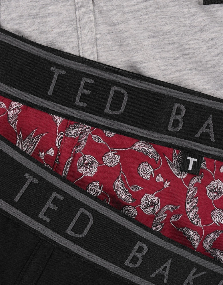 3-Pack Cotton Boxer Briefs Mens Boxer Briefs Heather Grey/Kinsel Red/Black