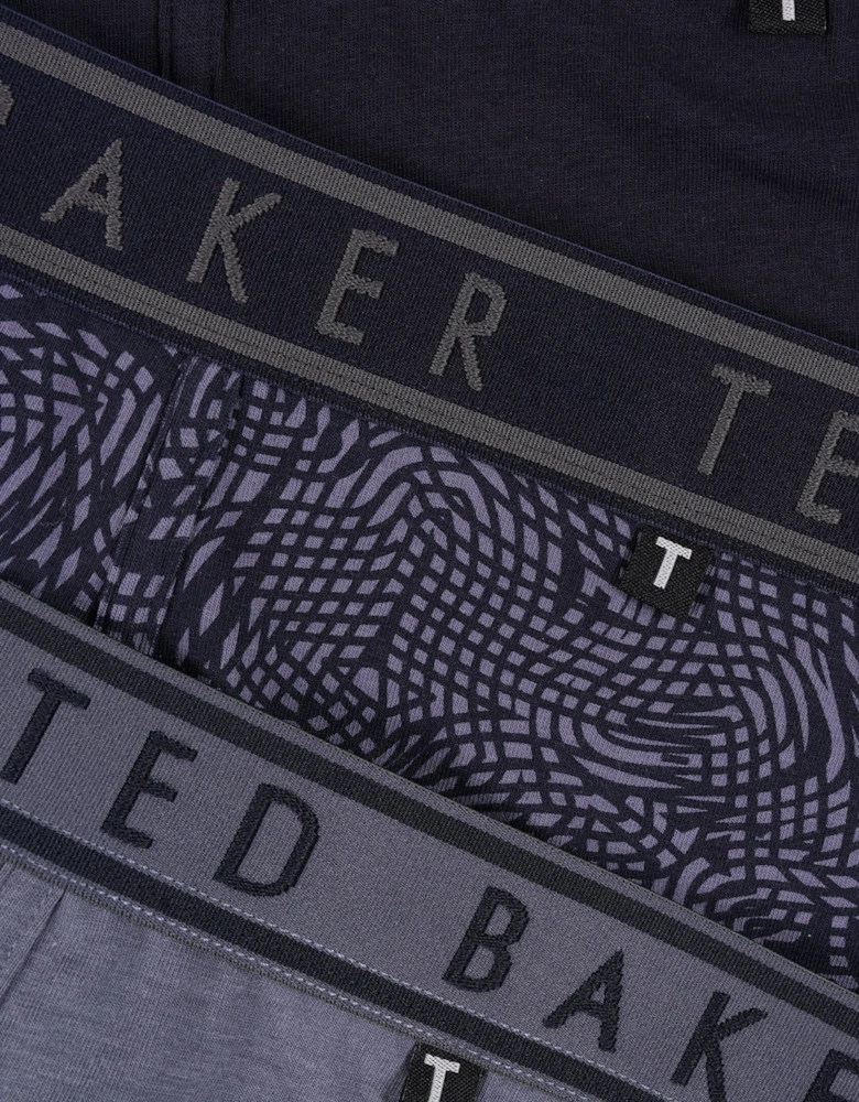 3-Pack Cotton Boxer Briefs Mens Boxer Briefs Navy/Amythys/Folkstone Grey