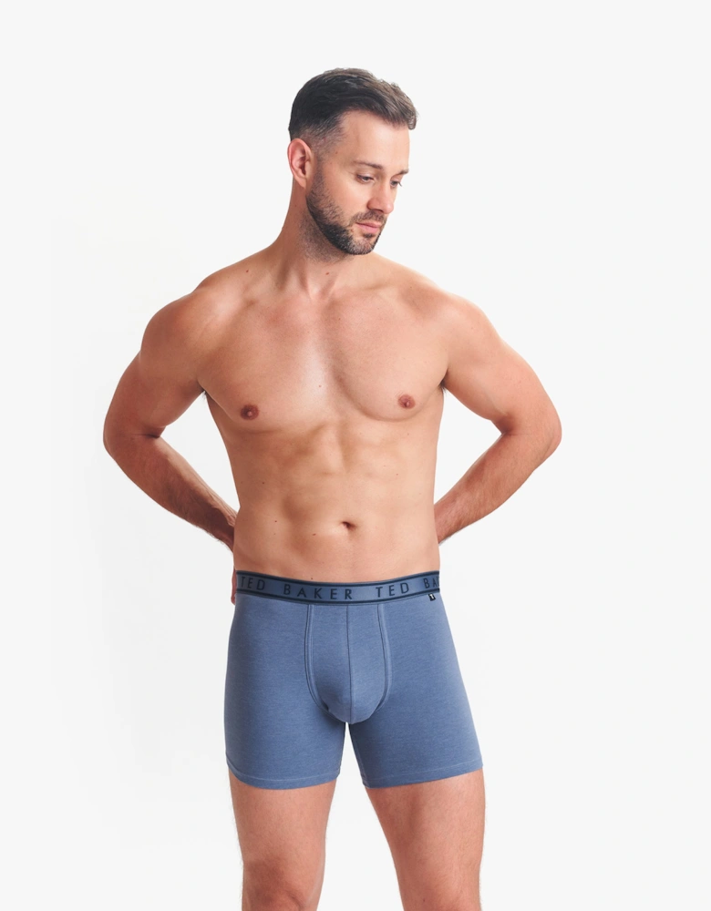 3-Pack Cotton Boxer Briefs Mens Boxer Briefs Navy/Amythys/Folkstone Grey