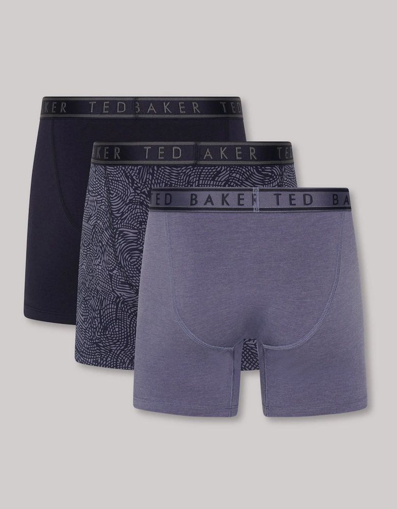 3-Pack Cotton Boxer Briefs Mens Boxer Briefs Navy/Amythys/Folkstone Grey