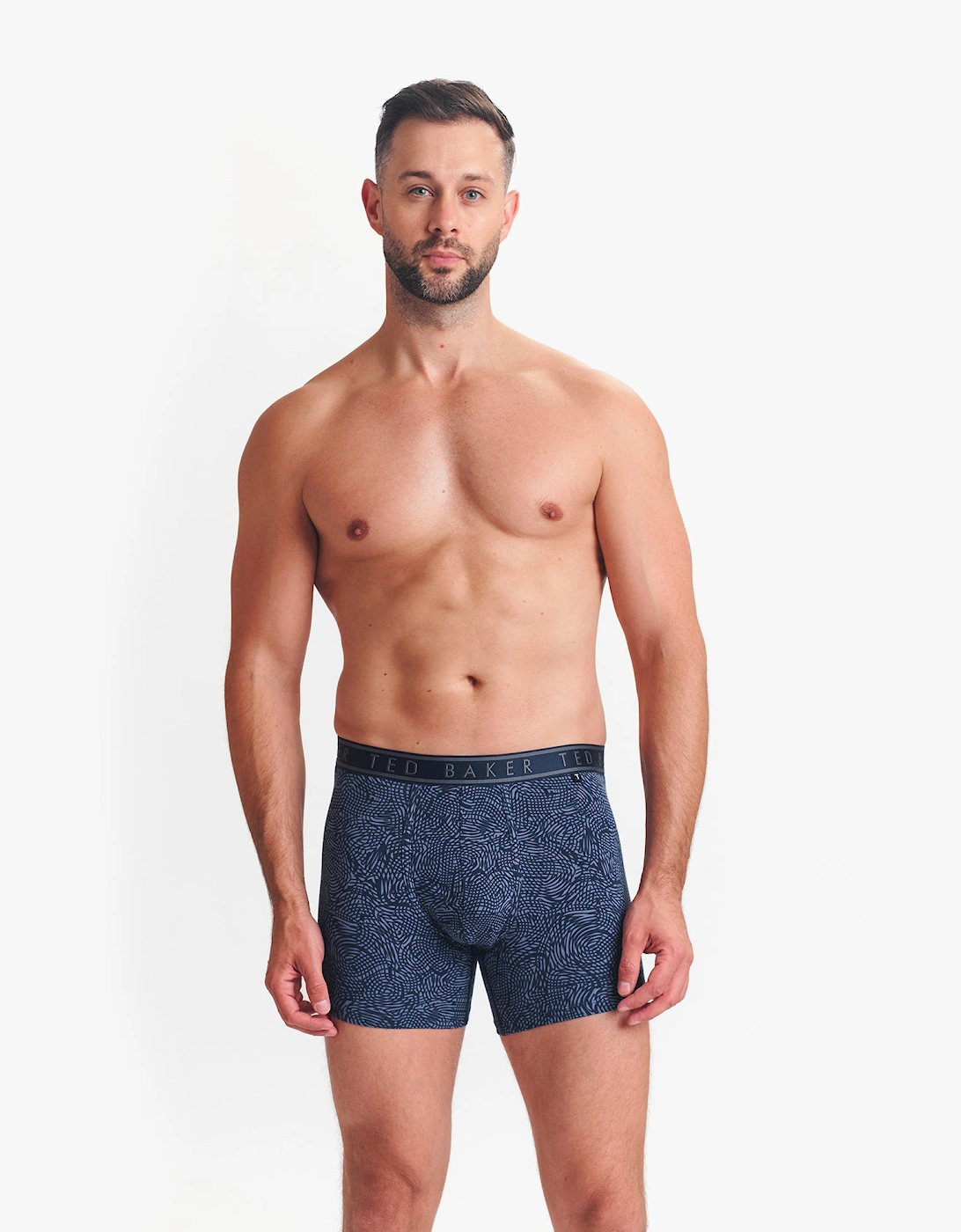 3-Pack Cotton Boxer Briefs Mens Boxer Briefs Navy/Amythys/Folkstone Grey