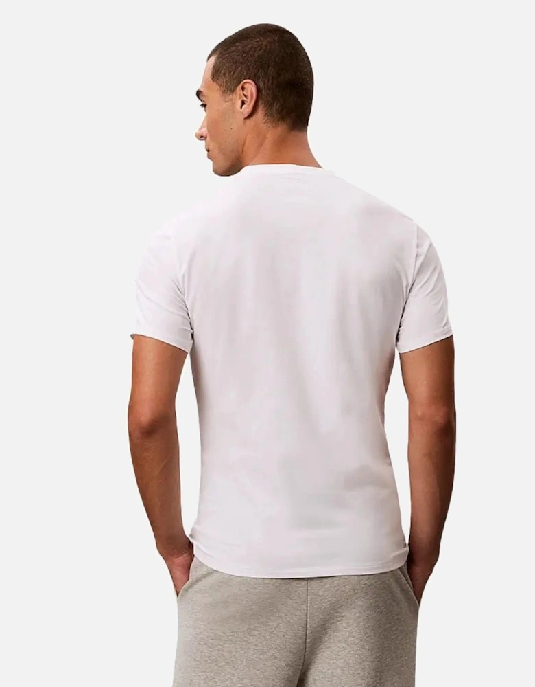 3-Pack Cotton Stretch Crew-Neck T-Shirts, White