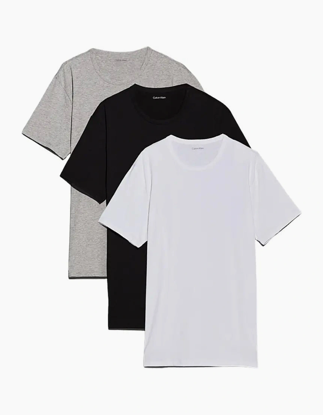 Calvin Klein Men's 3-Pack Cotton Stretch Crew-Neck T-Shirts, Black/White/Grey - Size: 34