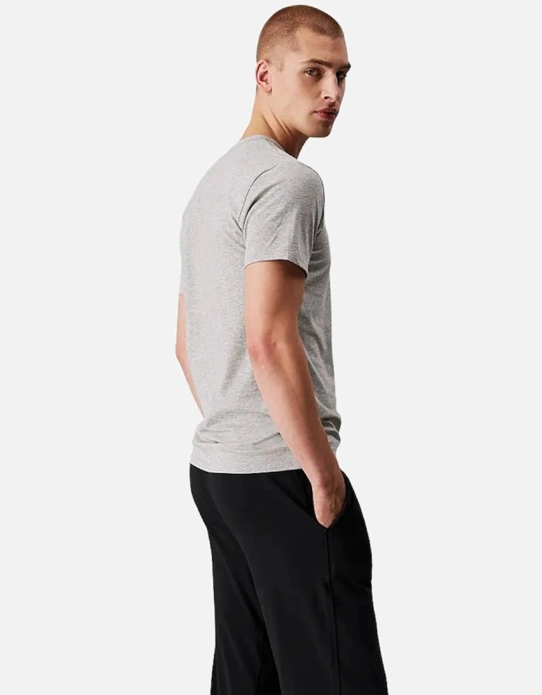 3-Pack Cotton Stretch Crew-Neck T-Shirts, Black/White/Grey