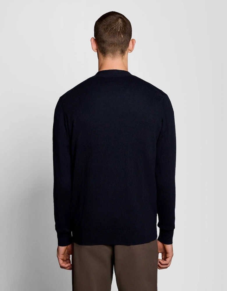 Cotton Merino V Neck Cardigan