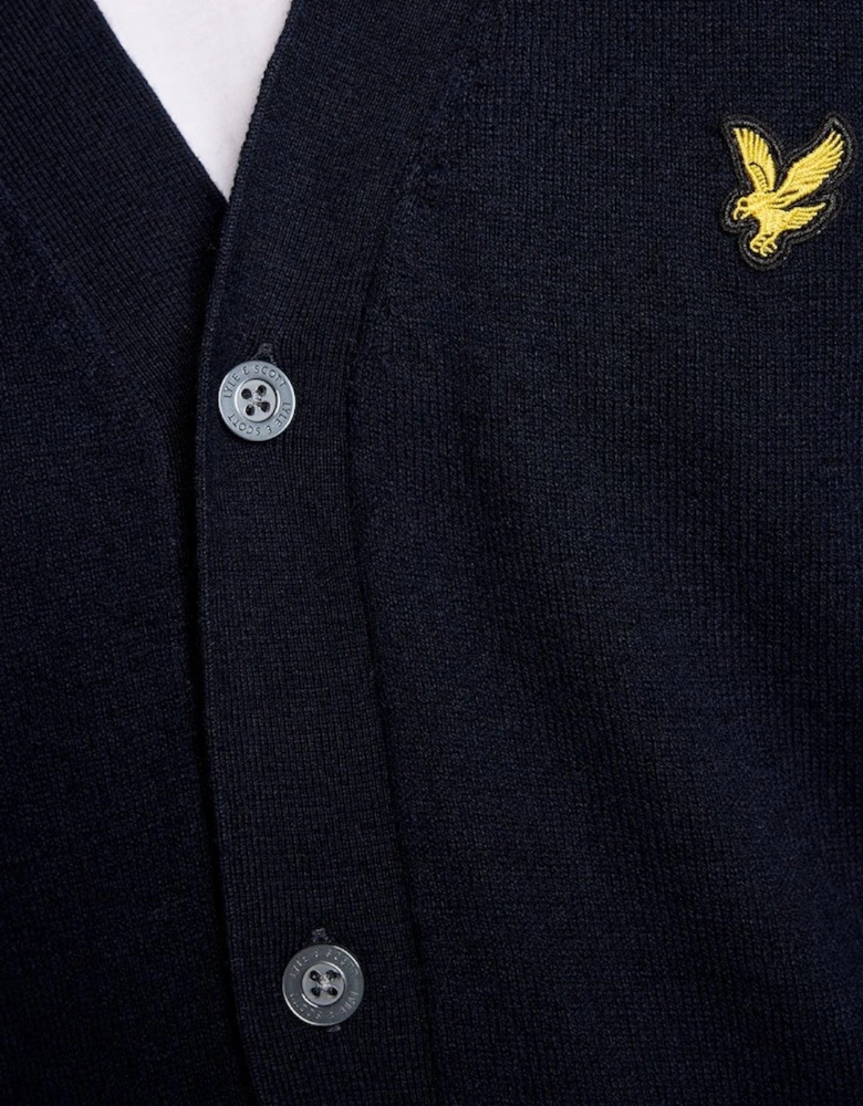 Cotton Merino V Neck Cardigan