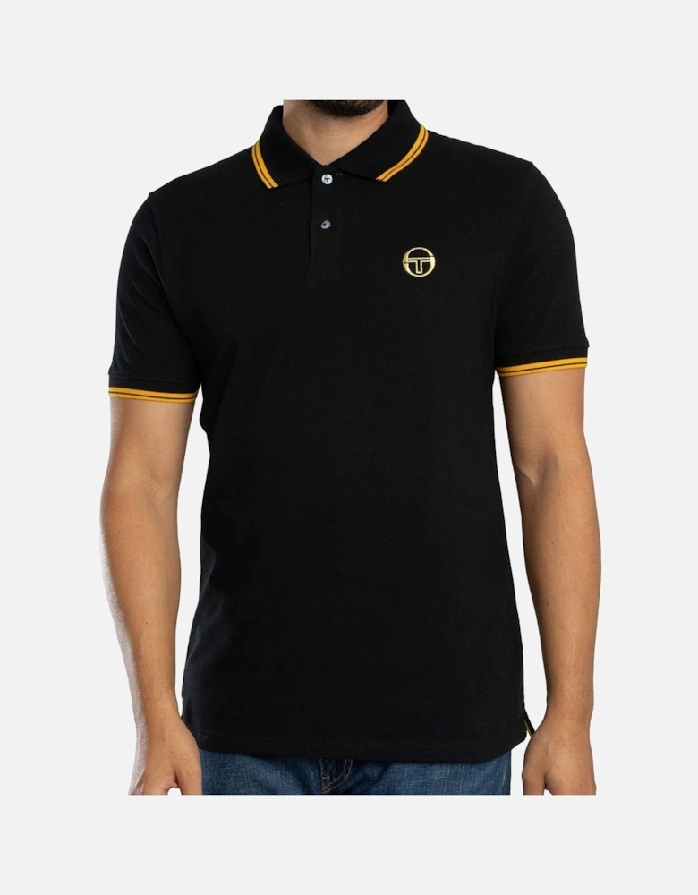 020 Twin Tipped Polo Shirt Black/Old Gold