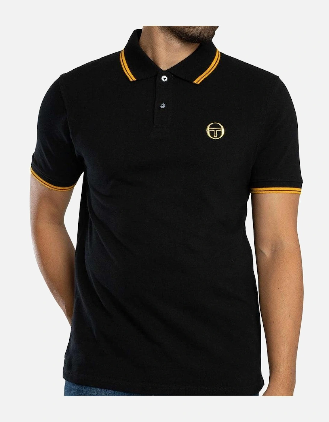 020 Twin Tipped Polo Shirt Black/Old Gold