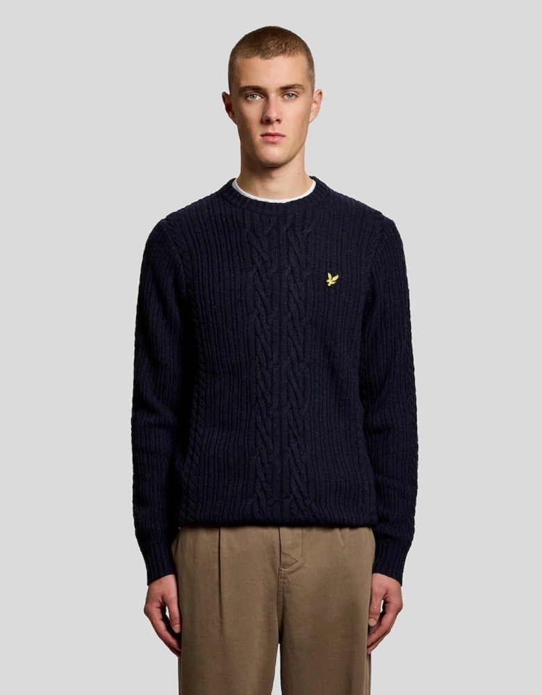 Ribbed Cable Knit Jumper