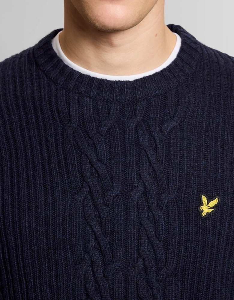 Ribbed Cable Knit Jumper