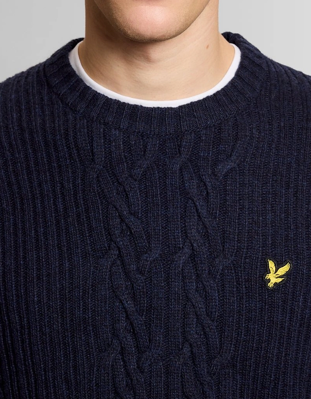 Ribbed Cable Knit Jumper
