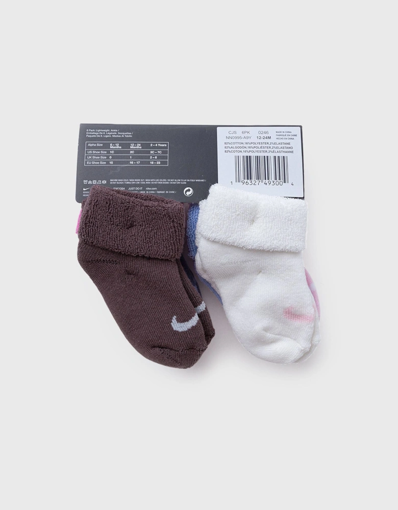 Infant/Toddler Socks Multicolour 6 Pack
