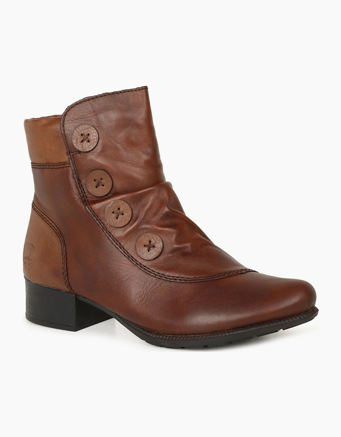 Rieker Women's Brown Pickering Ankle Boots - Size: 3.5