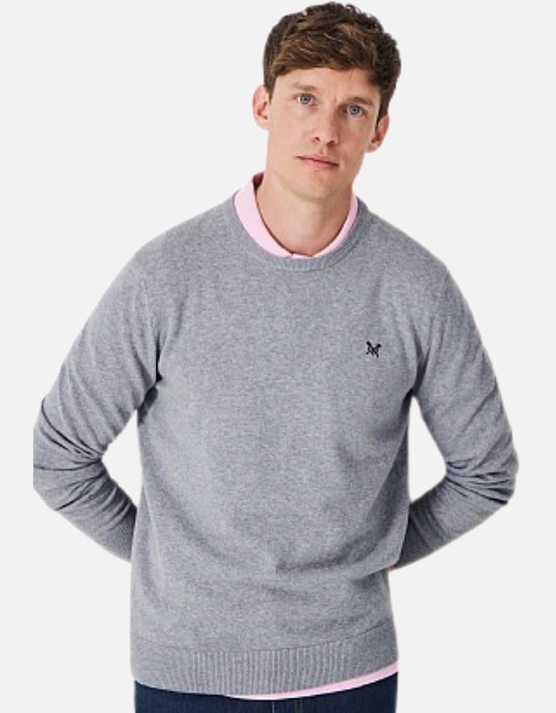 Mens Organic Cotton Crew Neck Knitwear Jumper, 2 of 1