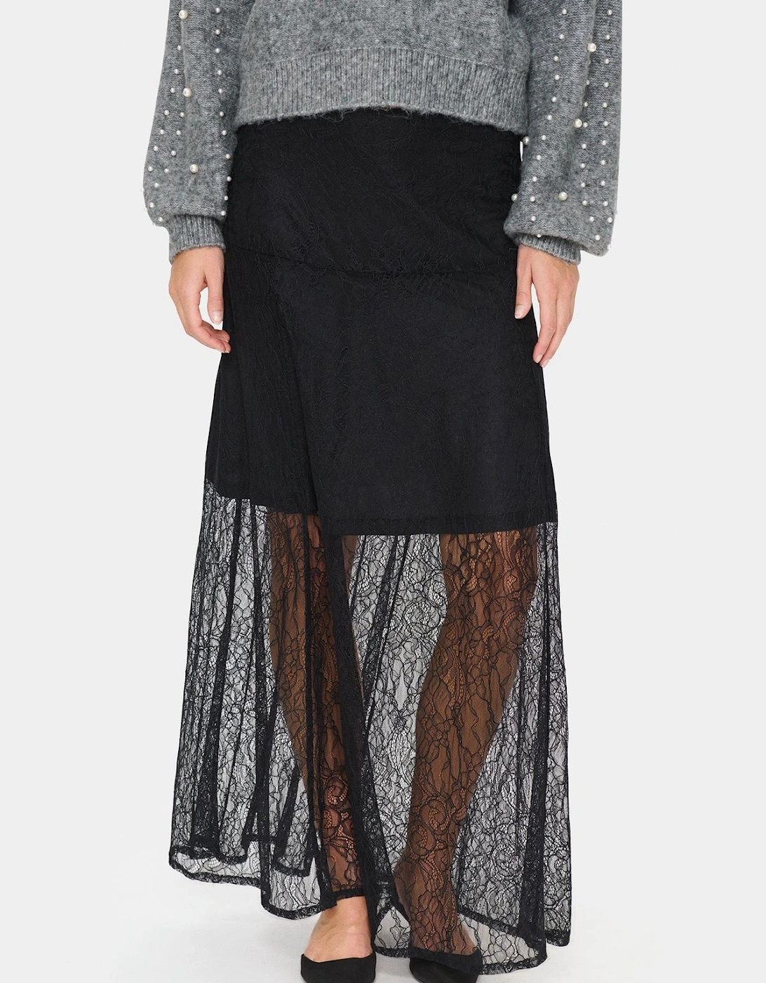 MilenaSZ Lace Overlay Maxi Skirt, 2 of 1