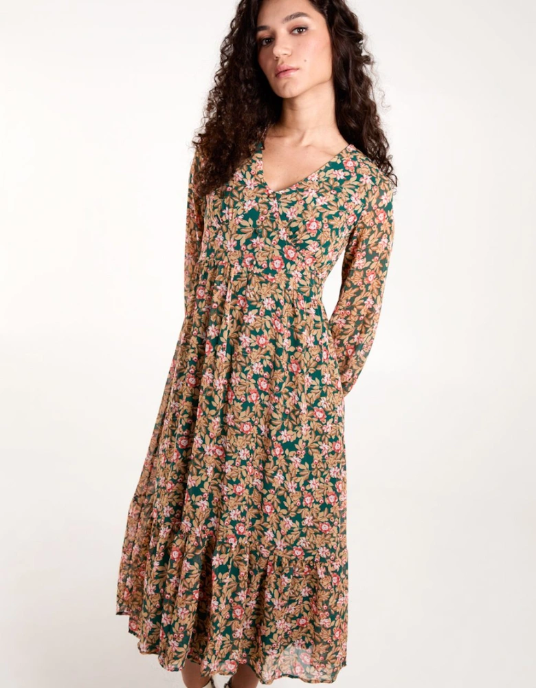 Button Through Midi Dress