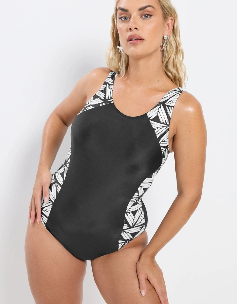 Active Abstract Print Swimsuit