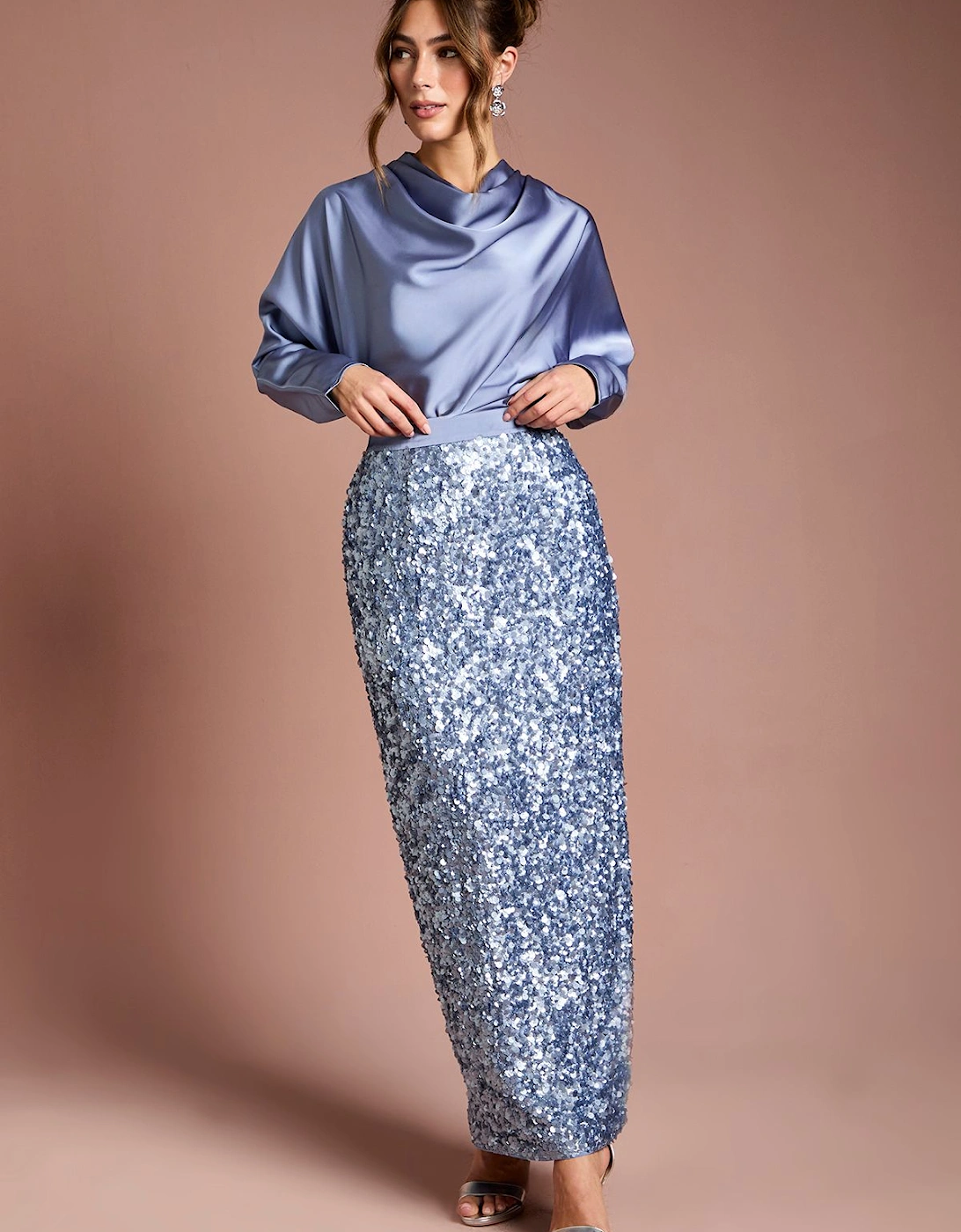 Sequin Column Maxi Skirt, 2 of 1