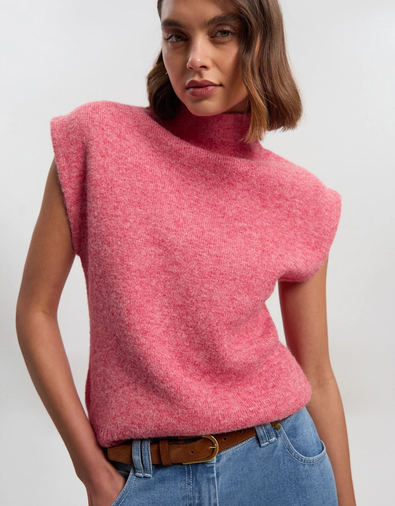 Wool Blend Cosy Knit Sleeveless Tank Top