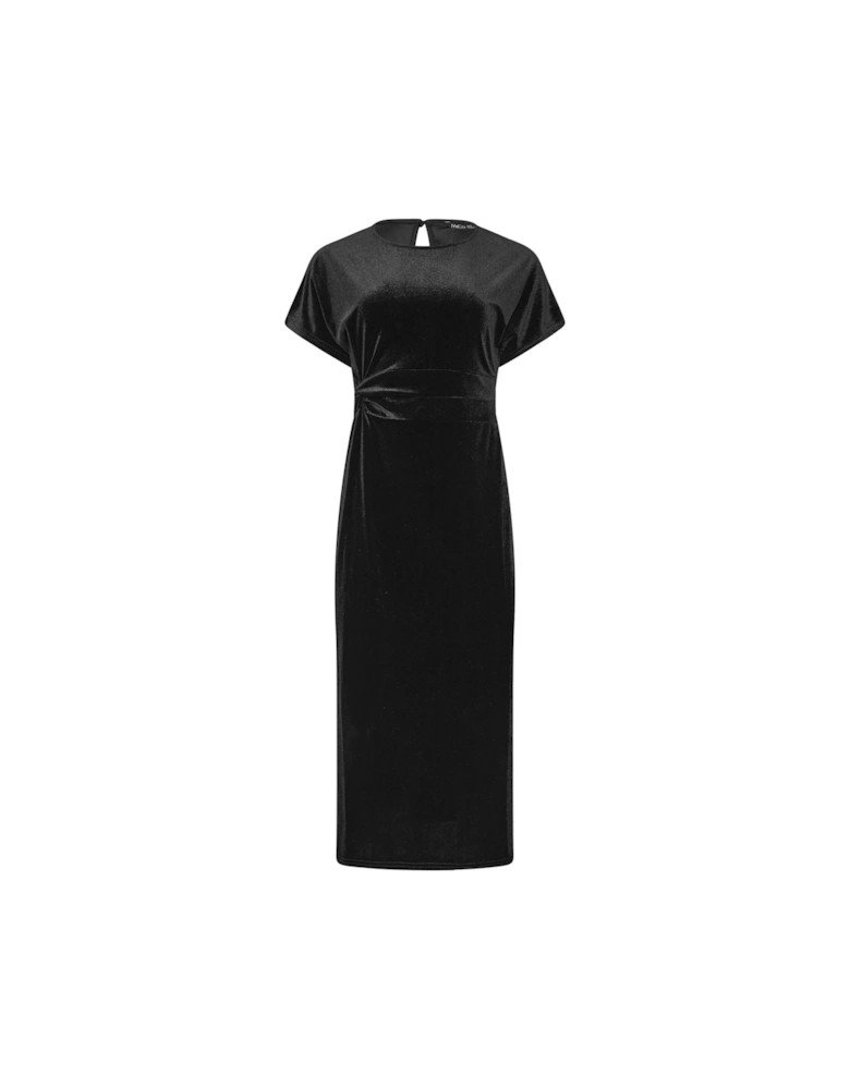 Side Bow Velvet Dress