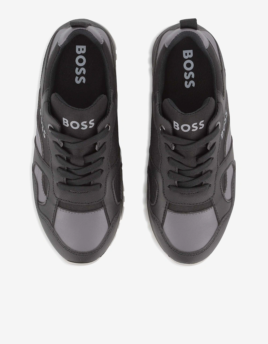 BOSS Boys Logo Trainers in Black
