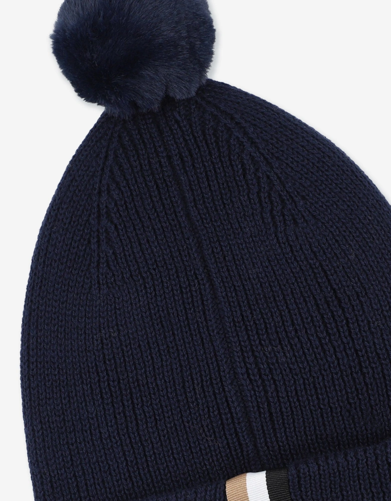 BOSS Baby Boys Bobble Hat in Navy