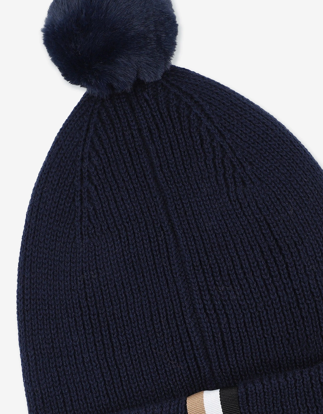 BOSS Baby Boys Bobble Hat in Navy