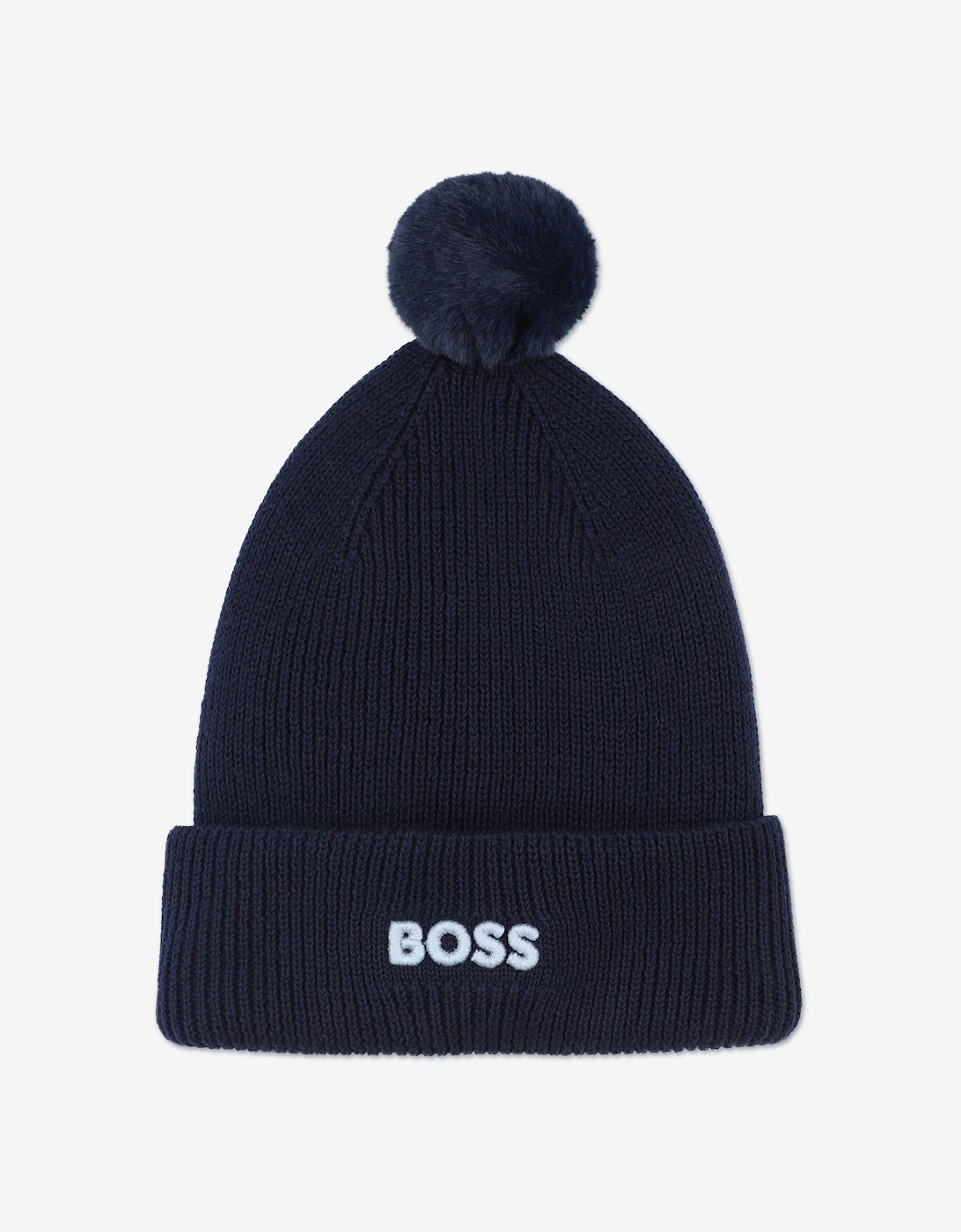 BOSS Baby Boys Bobble Hat in Navy, 5 of 4