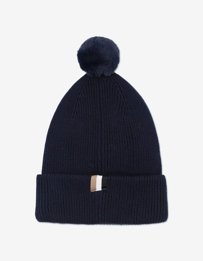 BOSS Baby Boys Bobble Hat in Navy