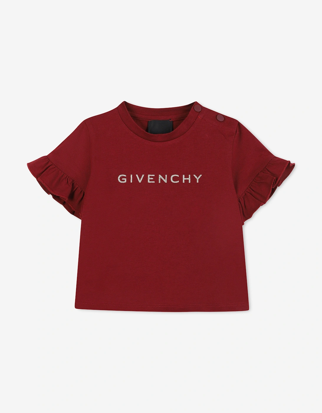 Baby Girls Logo Print T-Shirt in Red, 5 of 4