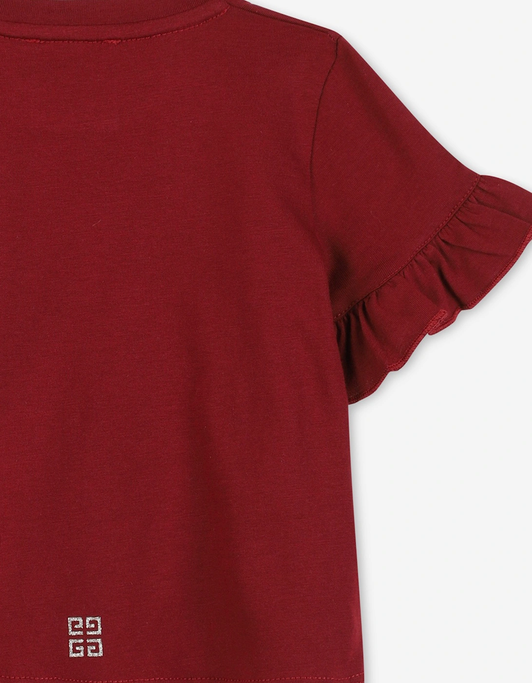 Baby Girls Logo Print T-Shirt in Red