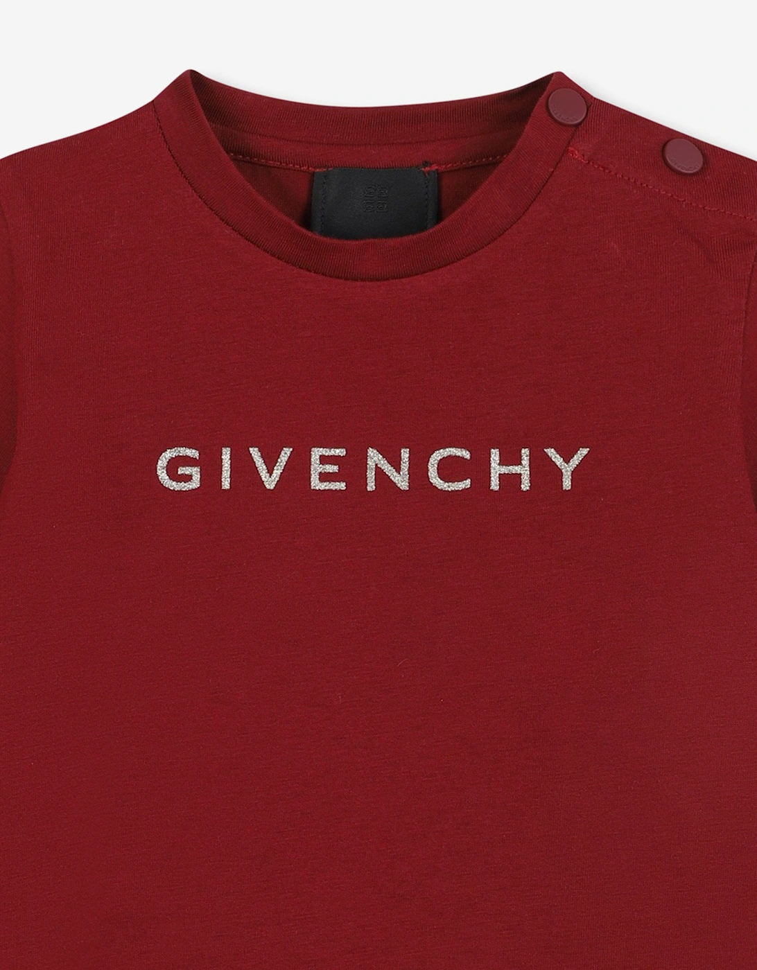 Baby Girls Logo Print T-Shirt in Red