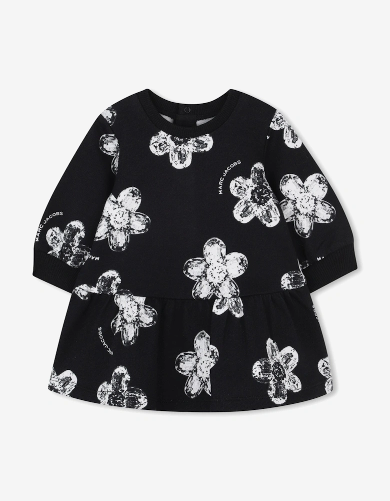 MARC JACOBS Baby Girls Daisy Print Sweater Dress in Black