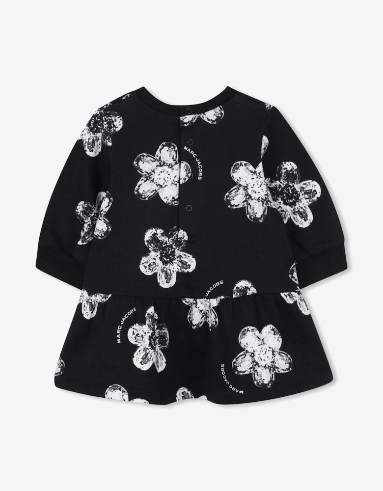 MARC JACOBS Baby Girls Daisy Print Sweater Dress in Black