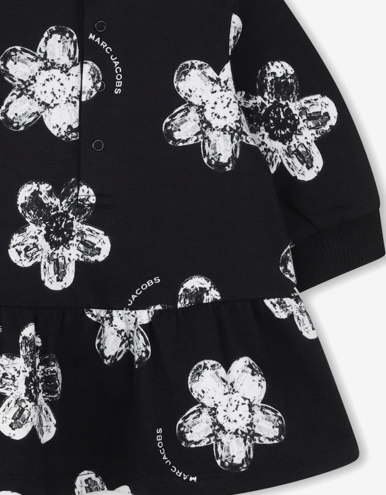 MARC JACOBS Baby Girls Daisy Print Sweater Dress in Black