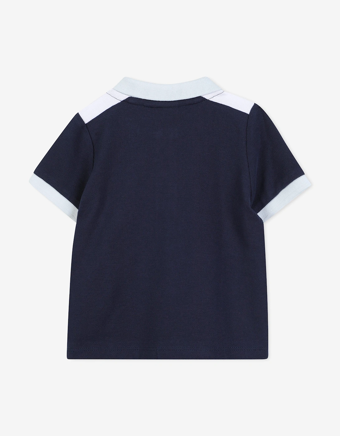 BOSS Baby Boys Logo Print Polo Shirt in Navy
