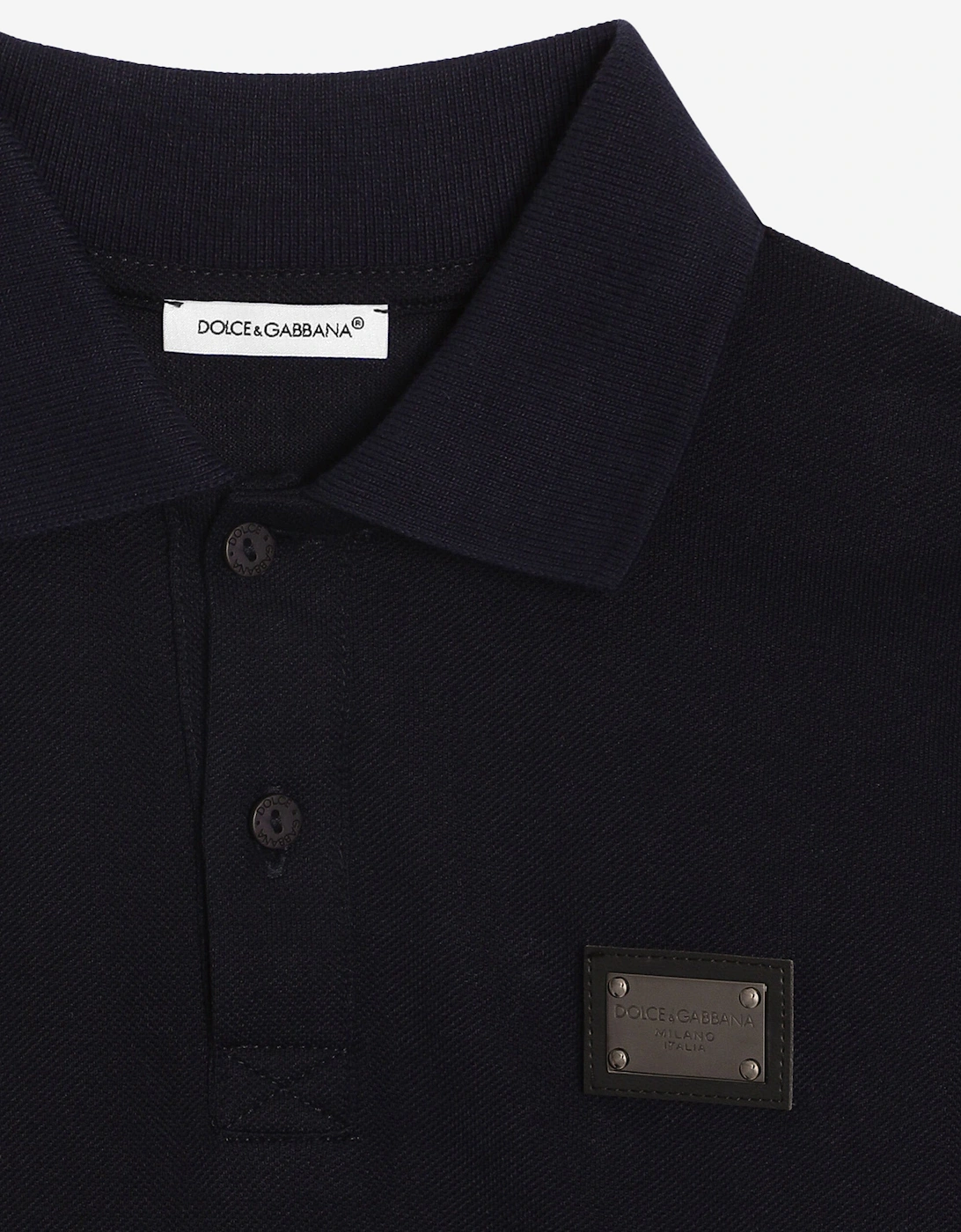 Boys Plaque Logo Polo Shirt In Navy
